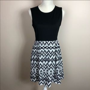 Cynthia Rowley Black and White Patterned Dress
